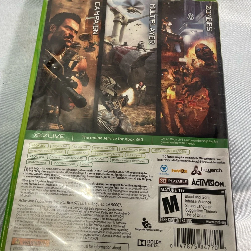 Microsoft Xbox 360 Call of Duty: Black Ops II - Black & Green